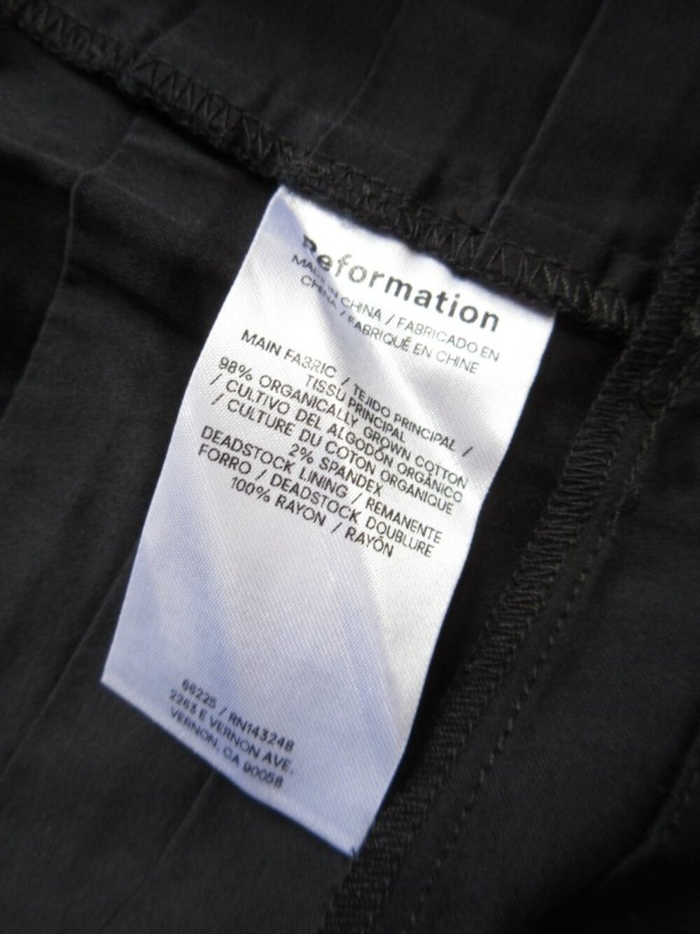 NWT Reformation Everlyn in Black Cotton Puff Sleeve Fit & Flare Midi Dress 8 - Picture 11 of 12